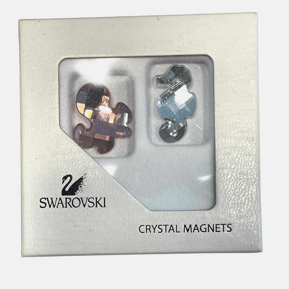 Swarovski Crystal Magnets Sealife-1 inch Octopus &‎ Seahorse-NEW IN BOX